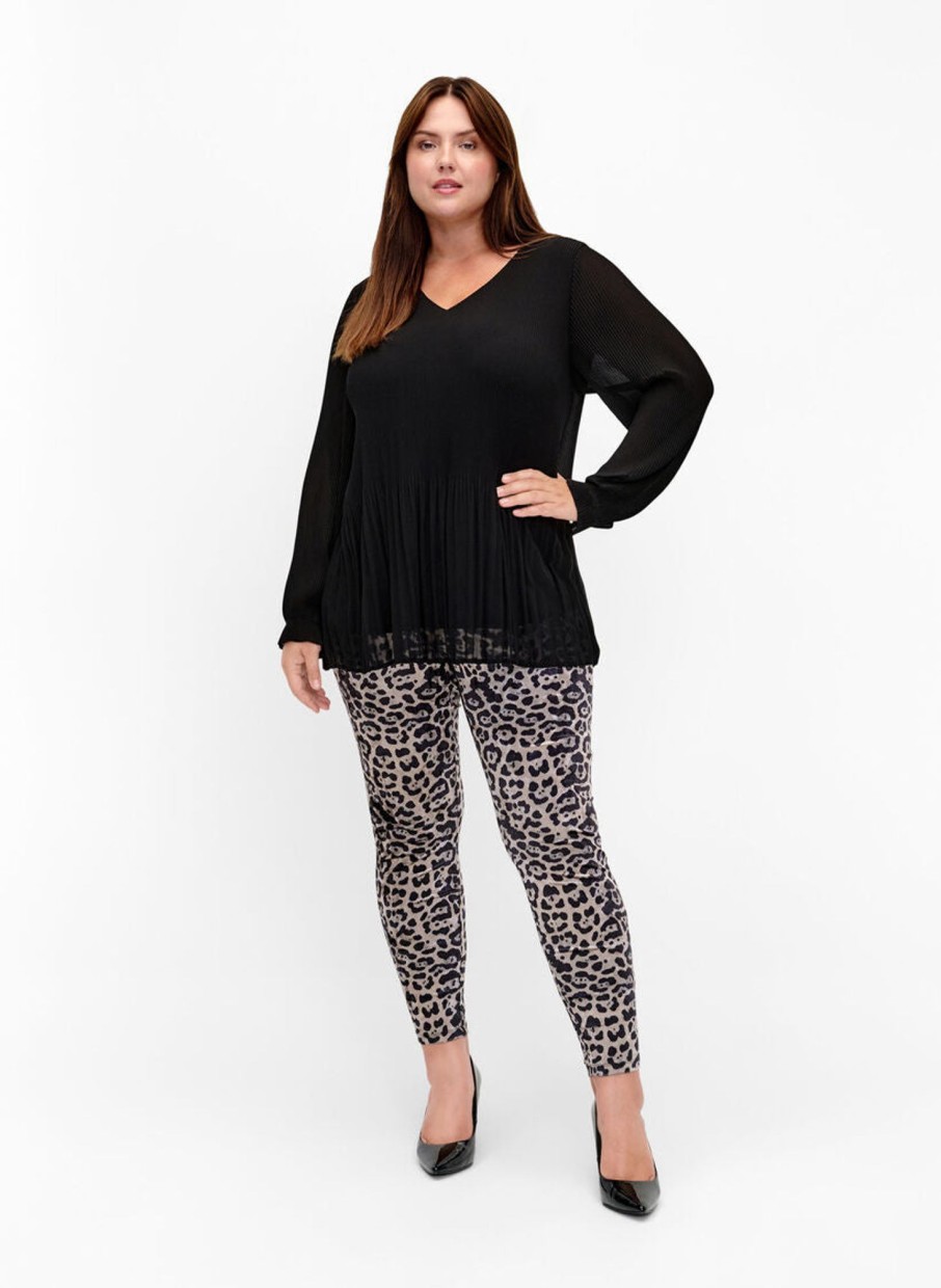 Overdele ZIZZI | Zivgabby - L/S - V-Neck Blouse Black