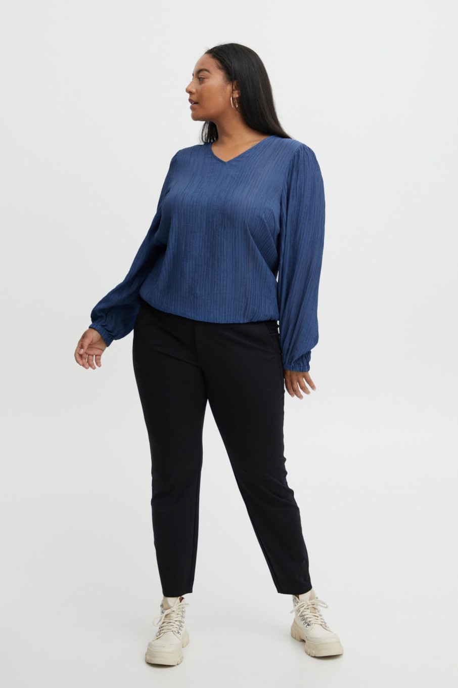 Overdele Fransa Plus Size Selection | Frxpina Blouse Dutch Blue