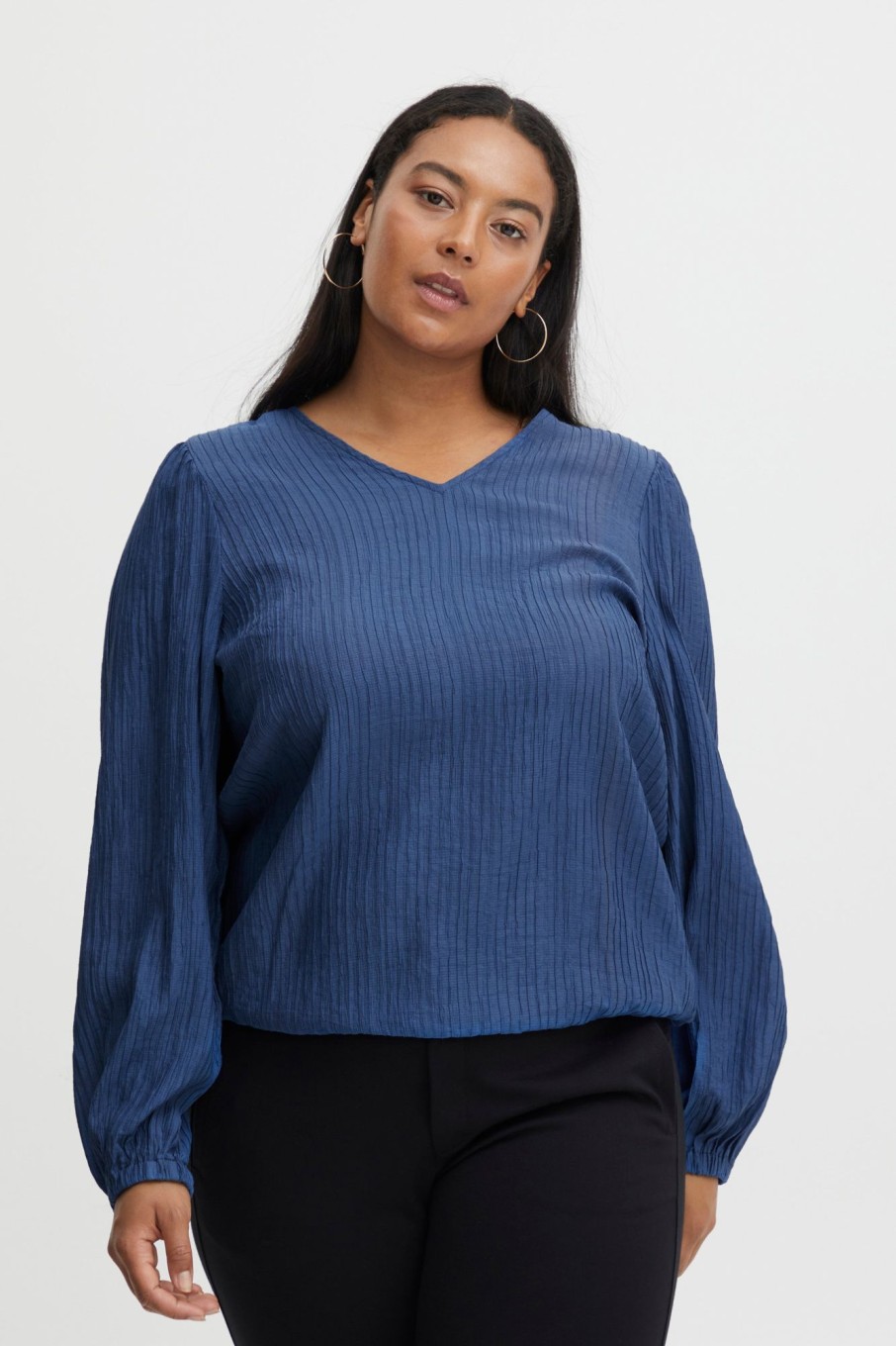 Overdele Fransa Plus Size Selection | Frxpina Blouse Dutch Blue