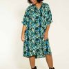 Overdele Studio | Stgunda Dress Bright Green Flowers