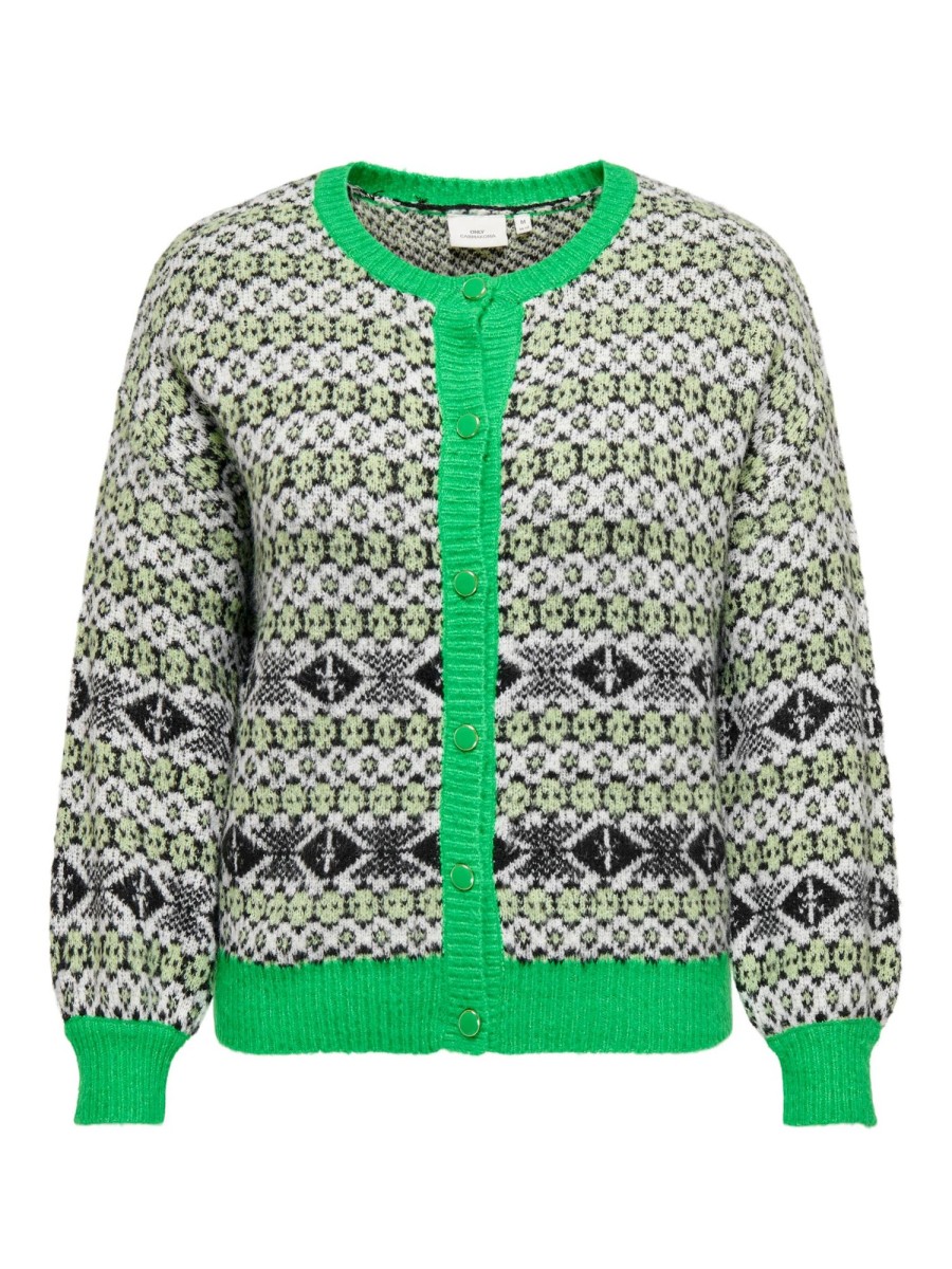 Overdele Only Carmakoma | Cardea L/S Jq Oneck Cardigan Cc Knt