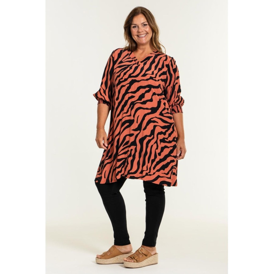 Overdele Gozzip | Gometa Tunic Coral/Black