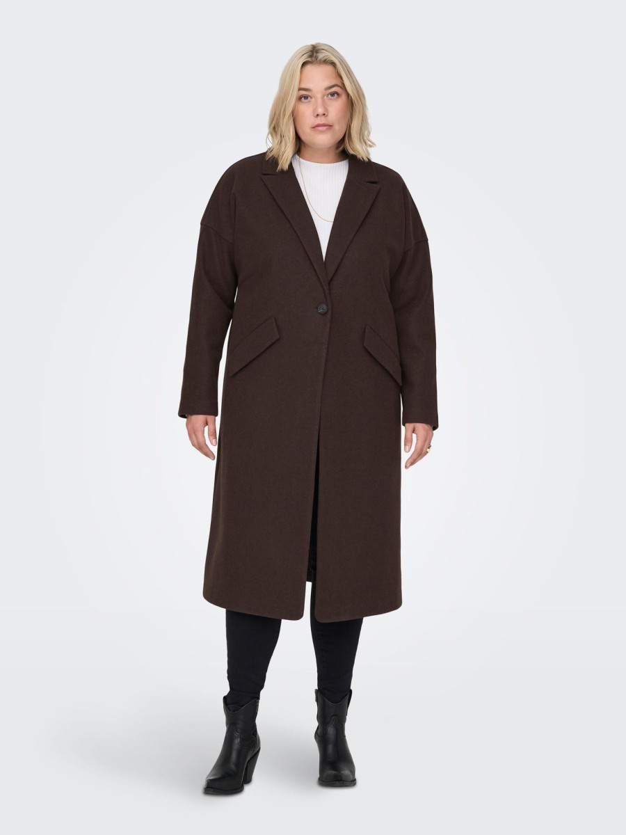 Andet ONLY CARMAKOMA | Caremma Long Coat Otw Hot Fudge