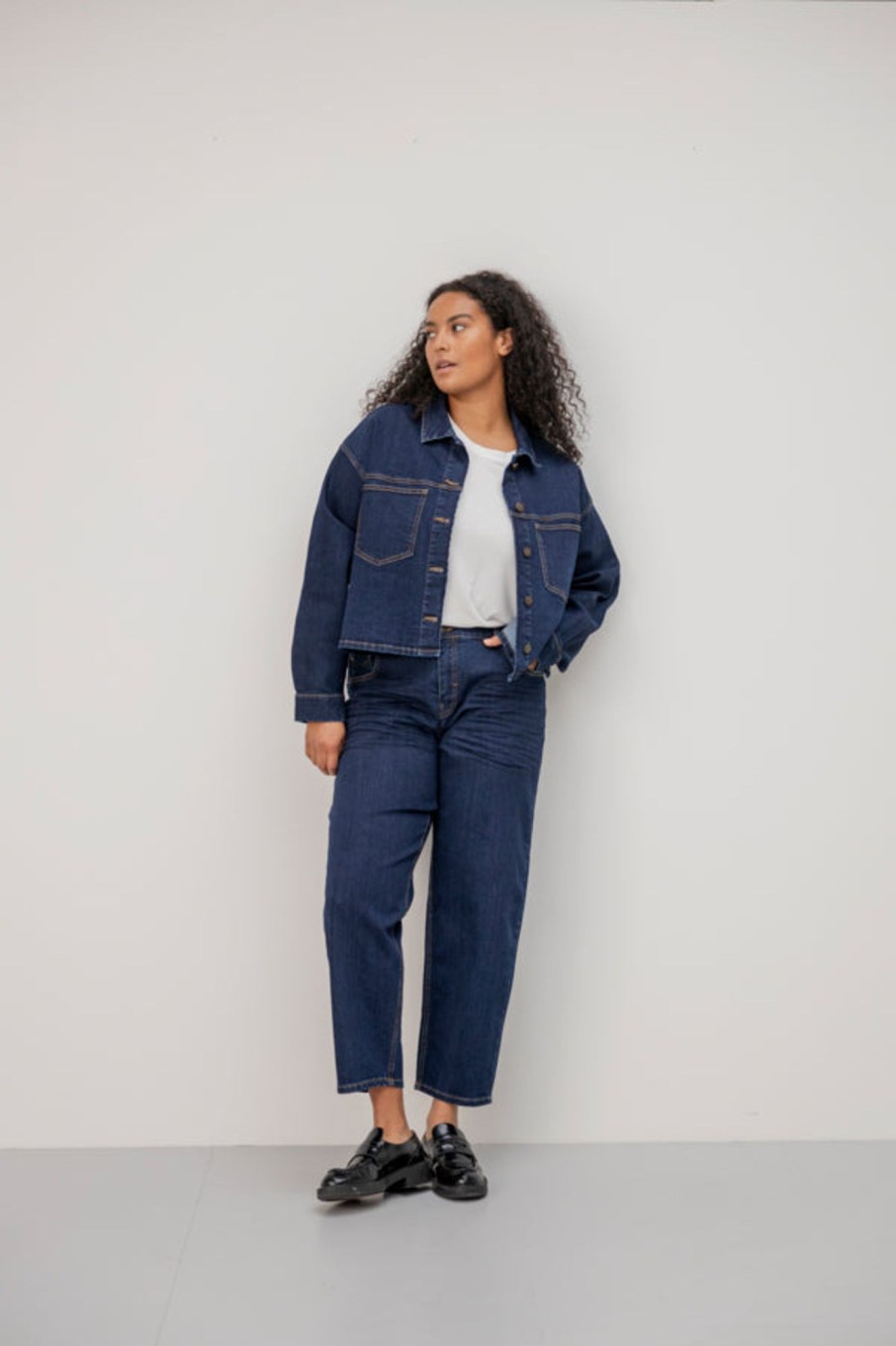 Underdele Fransa Plus Size Selection | Fpselma Molly Jeans 1 Indigo Blue Denim