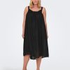 Overdele ONLY CARMAKOMA | Cartulja S/L Calf Dress Wvn Black