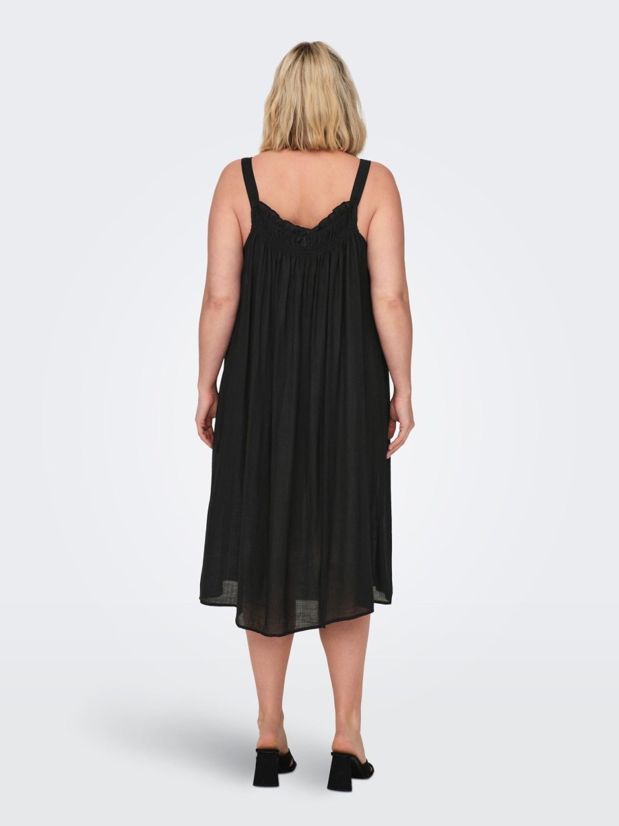 Overdele ONLY CARMAKOMA | Cartulja S/L Calf Dress Wvn Black