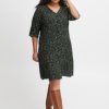 Overdele Fransa Plus Size Selection | Fpelise Dress Forest Shade Mix