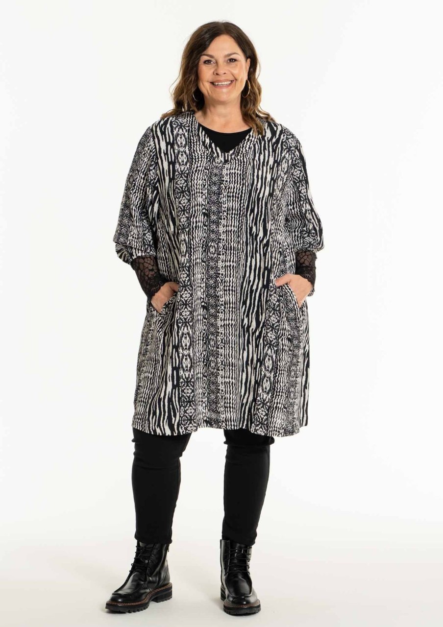 Overdele Gozzip Woman | Gometa Tunic Black/Offwhite