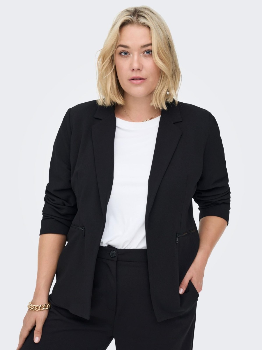 Overdele Only Carmakoma | Carcarol Fitted Zip Blazer