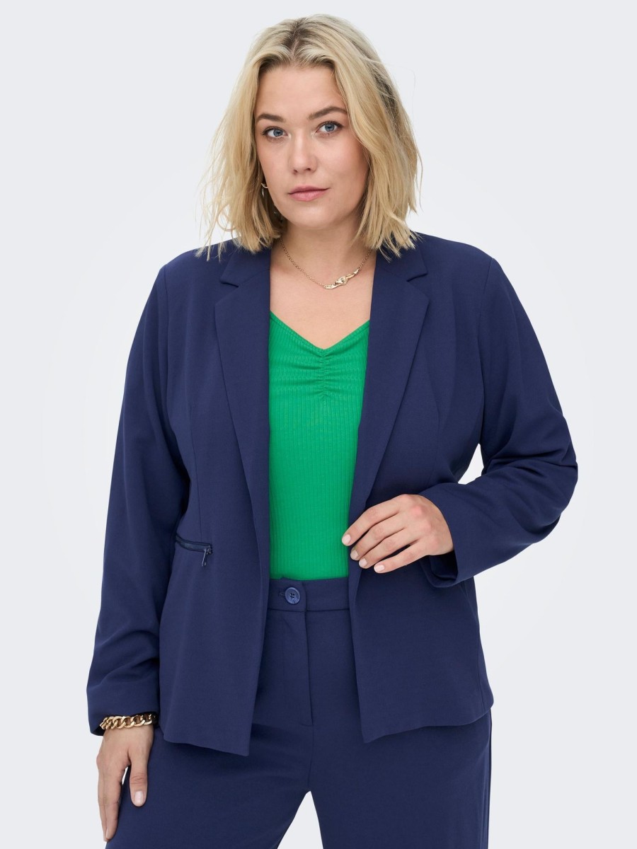 Overdele Only Carmakoma | Carcarol Fitted Zip Blazer