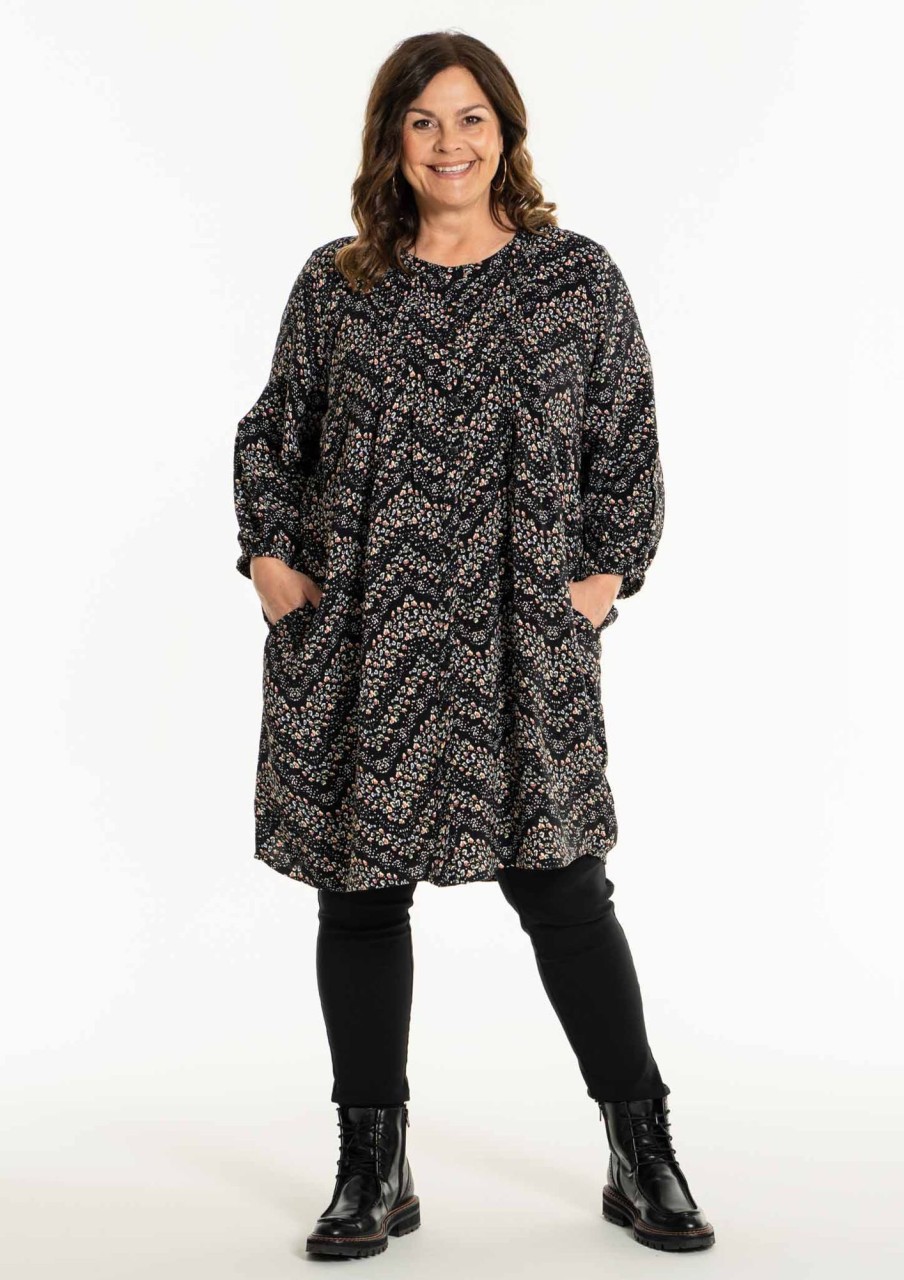 Overdele Gozzip Woman | Gojohanne Shirt Tunic Black With Print