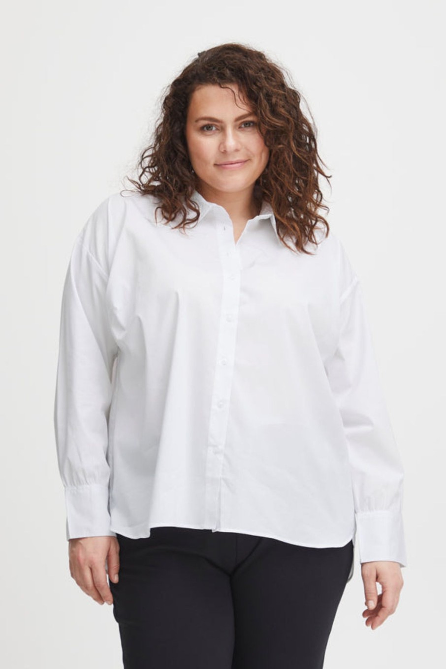 Overdele Fransa Plus Size Selection | Fpzashirt Shirt 1 White