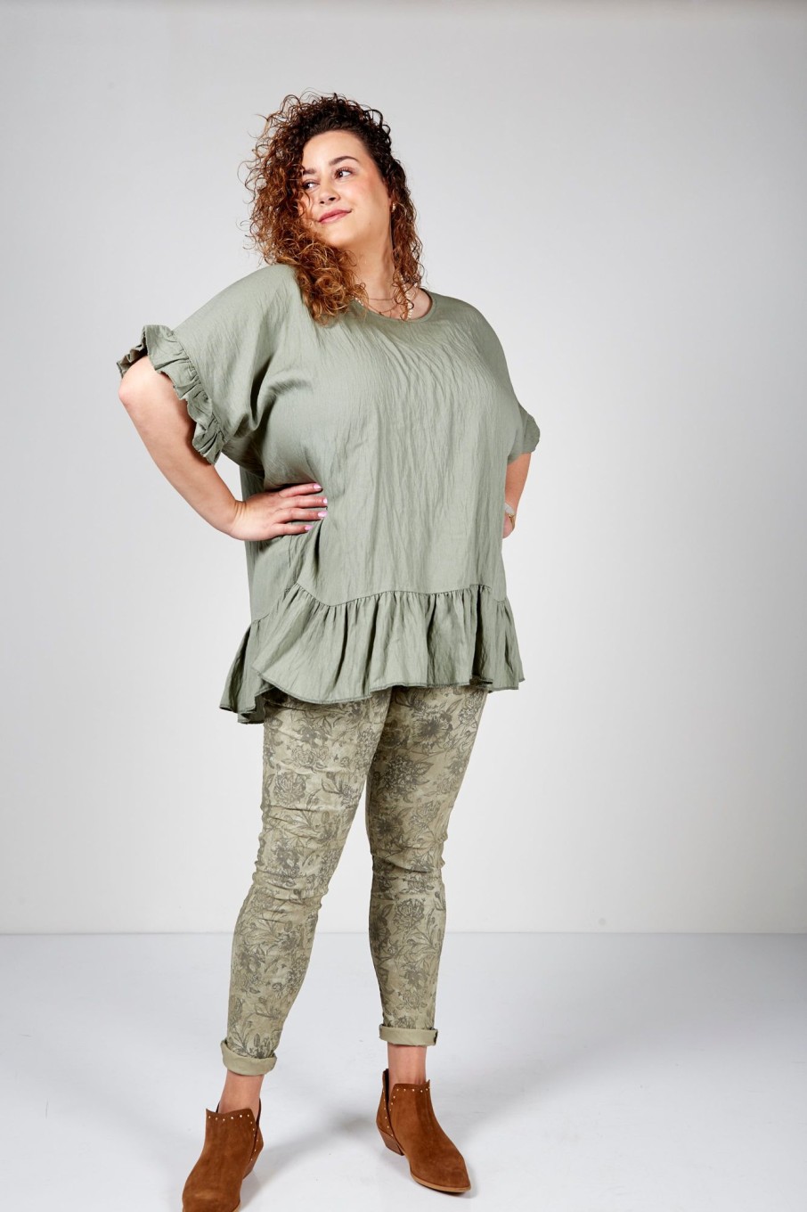 Overdele Zoey | Momegan Blouse 314 Dusty Olive