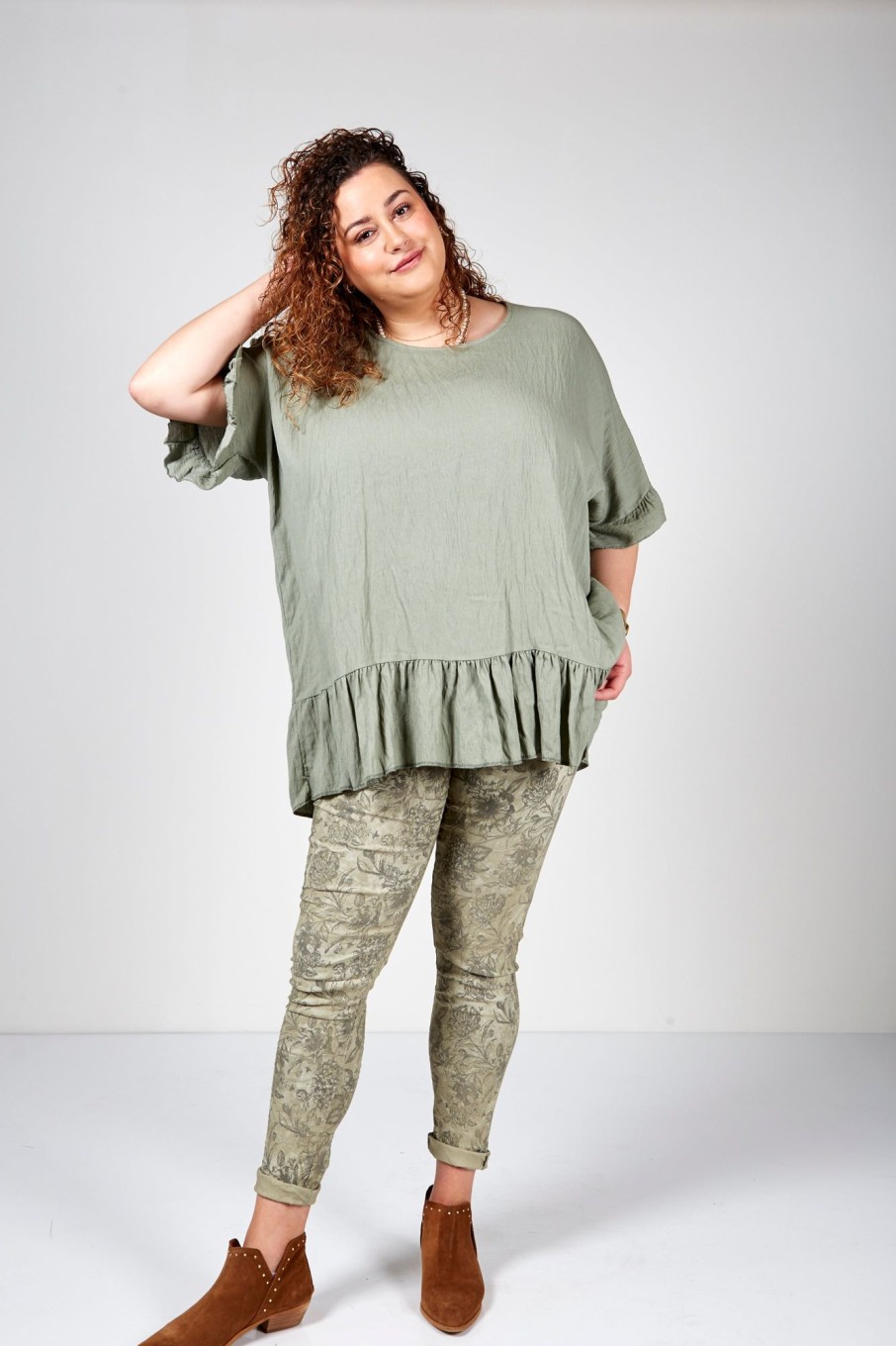 Overdele Zoey | Momegan Blouse 314 Dusty Olive