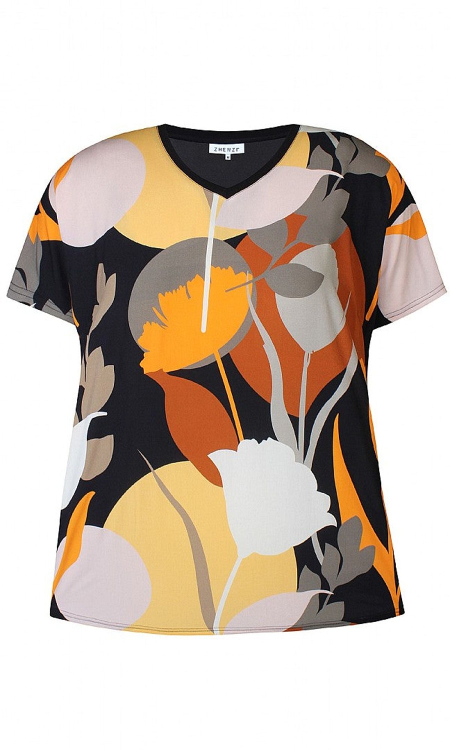 Overdele ZHENZI | Zhariella T-Shirt Apricot Orange