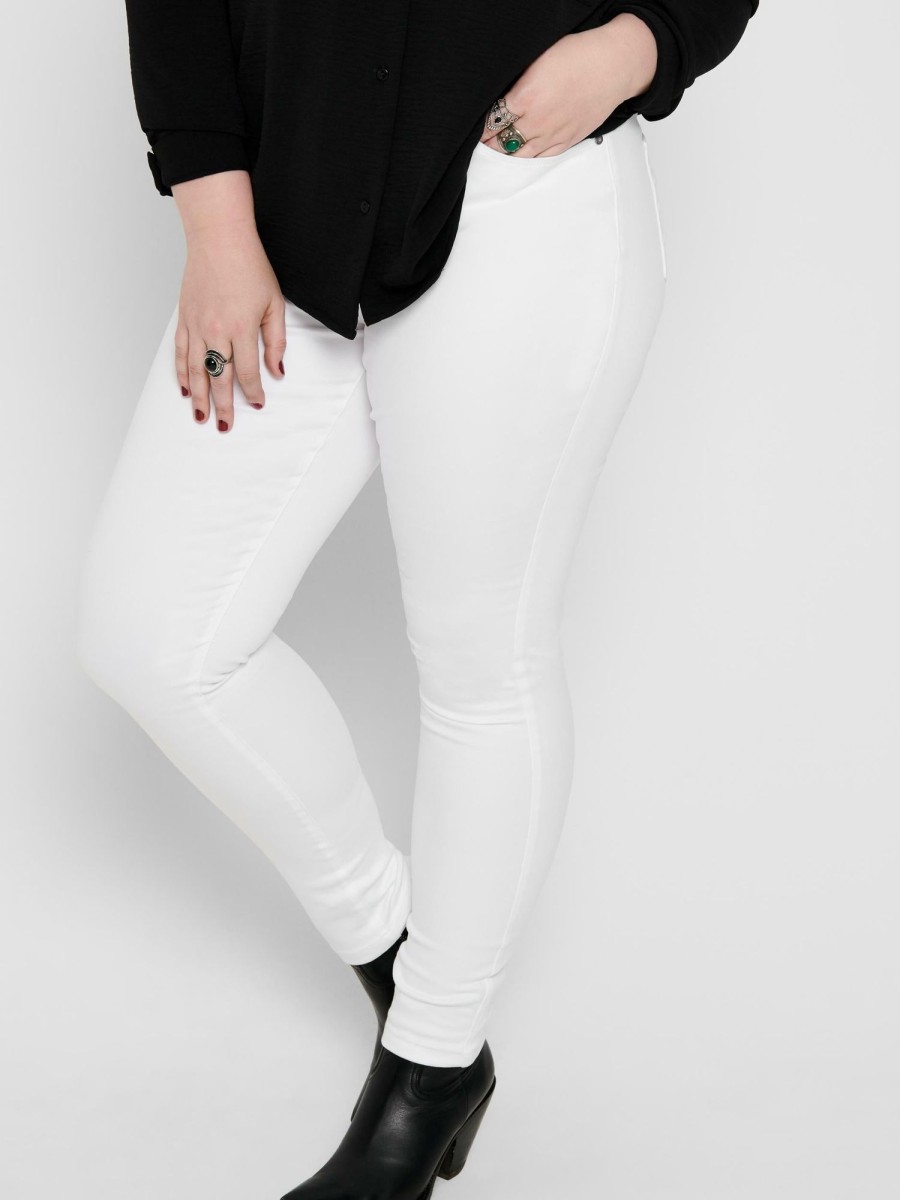 Underdele Only Carmakoma | Caraugusta Hw White Jeans