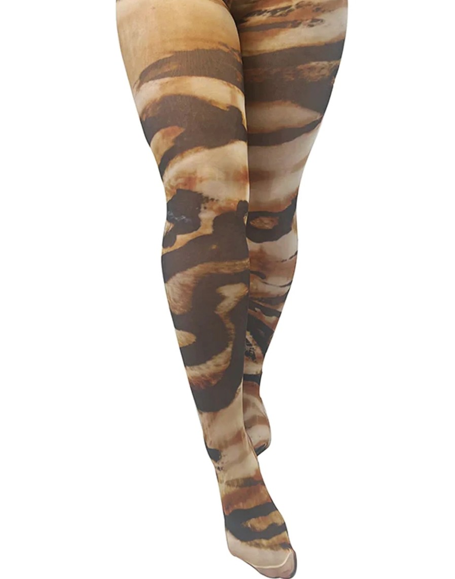 Underdele Pamela Mann | Pamabstract Tiger Printet 50 Den Curvy Super Stretch Tights