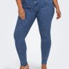 Underdele ONLY CARMAKOMA | Carpower Mid Skinny Push Up - Noos Dark Medium Blue Denim