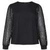 Overdele Vero Moda Curve | Vmcharlotte Sequins Ls Top Black