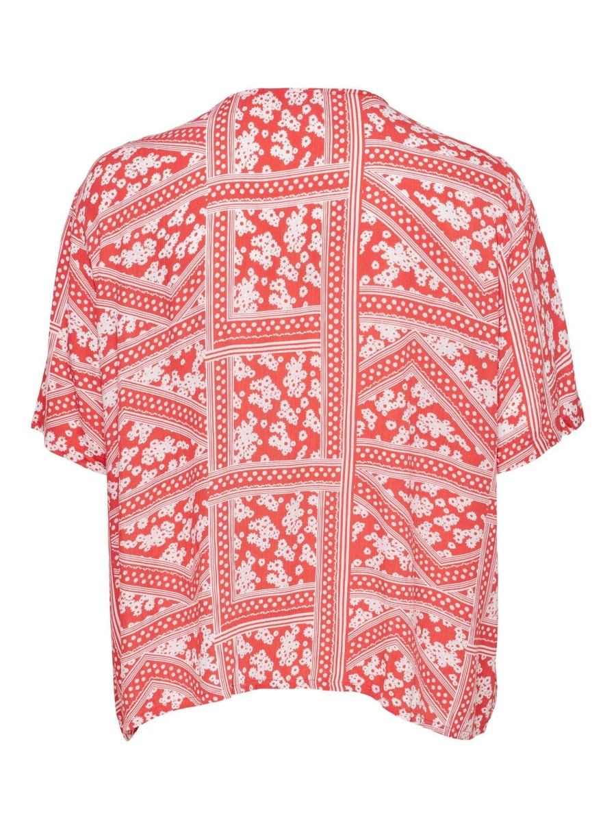 Overdele Only Carmakoma | Flot Bluse Med Laekkert Print Fra Carmakoma