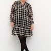 Overdele Kaffe Curve | Kclabina Dress Black/Broken White Check