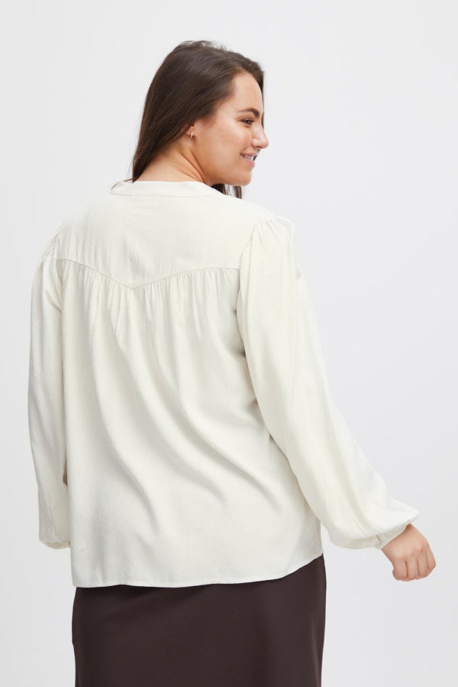 Overdele Fransa Plus Size Selection | Fpjio Blouse 1 Birch