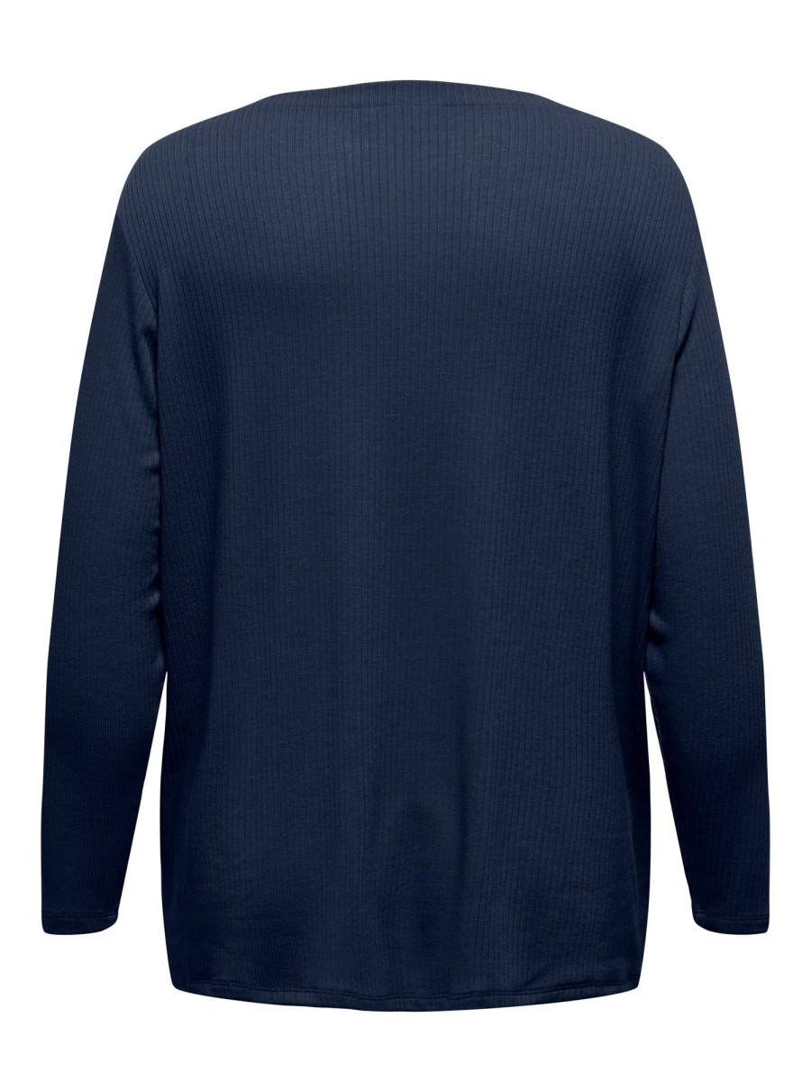 Overdele ONLY CARMAKOMA | Carcatja L/S Boat Neck Jrs Dress Blues