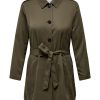 Andet ONLY CARMAKOMA | Carline Trenchcoat Ivy Green