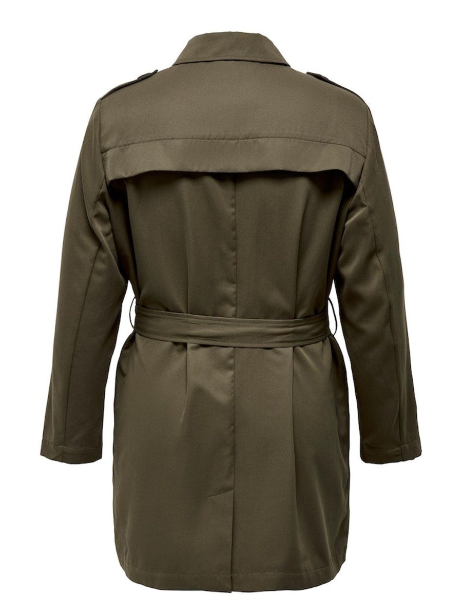 Andet ONLY CARMAKOMA | Carline Trenchcoat Ivy Green