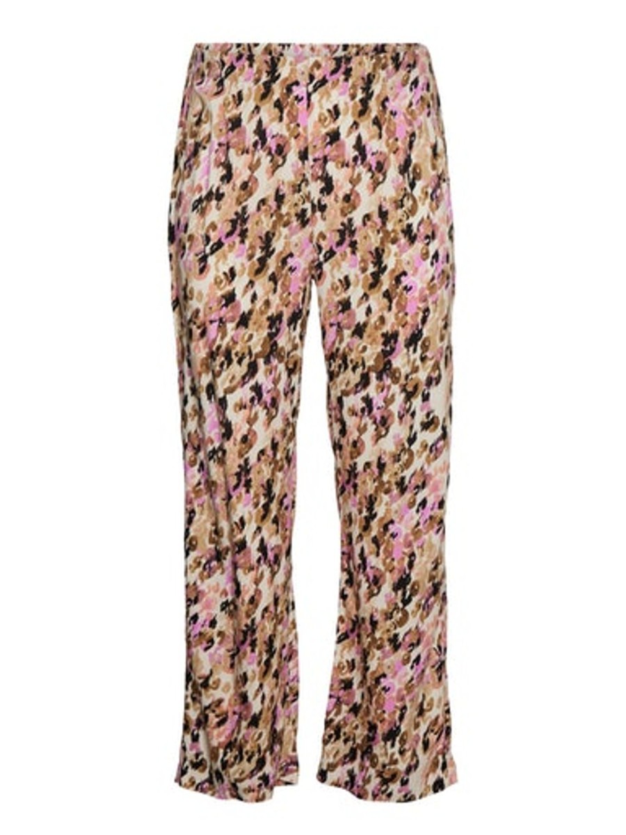 Underdele Vero Moda Curve | Vmeasy Hw Wide Pants Tigers Eye Ina