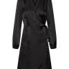 Overdele Vero Moda Curve | Vmsabi Ls Wrap Dress Noos Cur Black